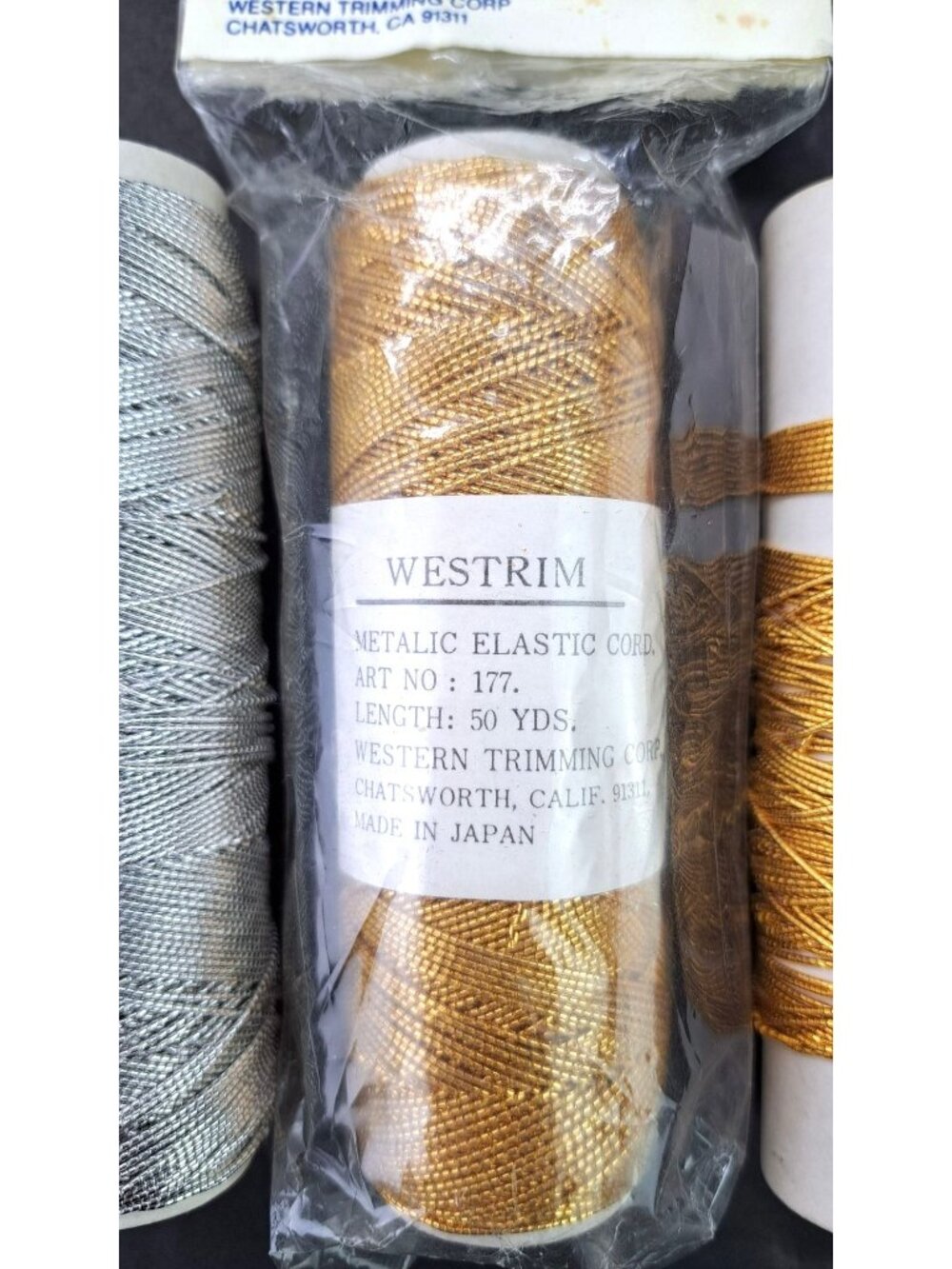 Vintage Westrim Metallic Elastic Cord 100+ Yards Gold & Silver Craft Supplies - Picture 3 of 7